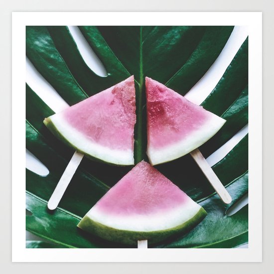 Tropical Watermelon Crush Art Print