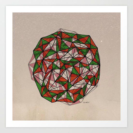 - red orange green - Art Print