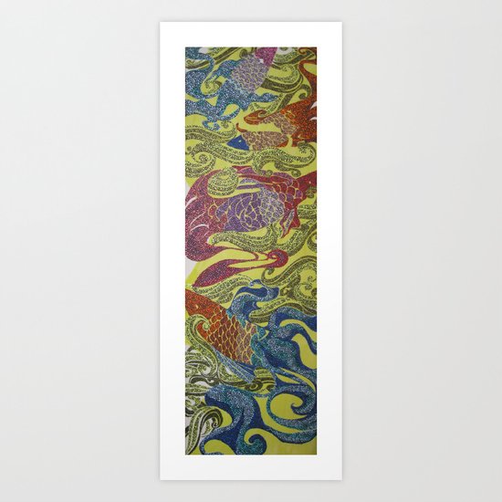 Guppies Art Print