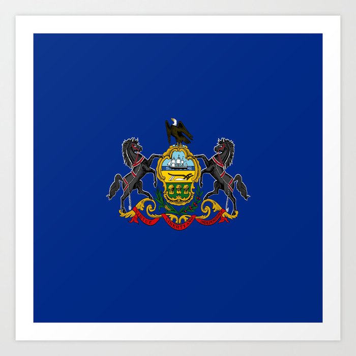 Flag Pennsylvania America Us Pennsylvanian Keystone Quaker Appalach Philadelphia Pittsburgh Erie Art Print By Oldking Society6