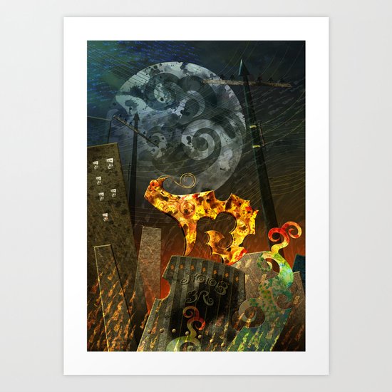 Golden Cat Art Print