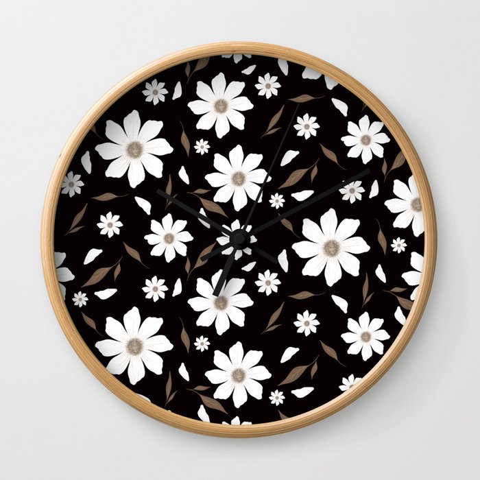 Flowers And leafs Wall Clock