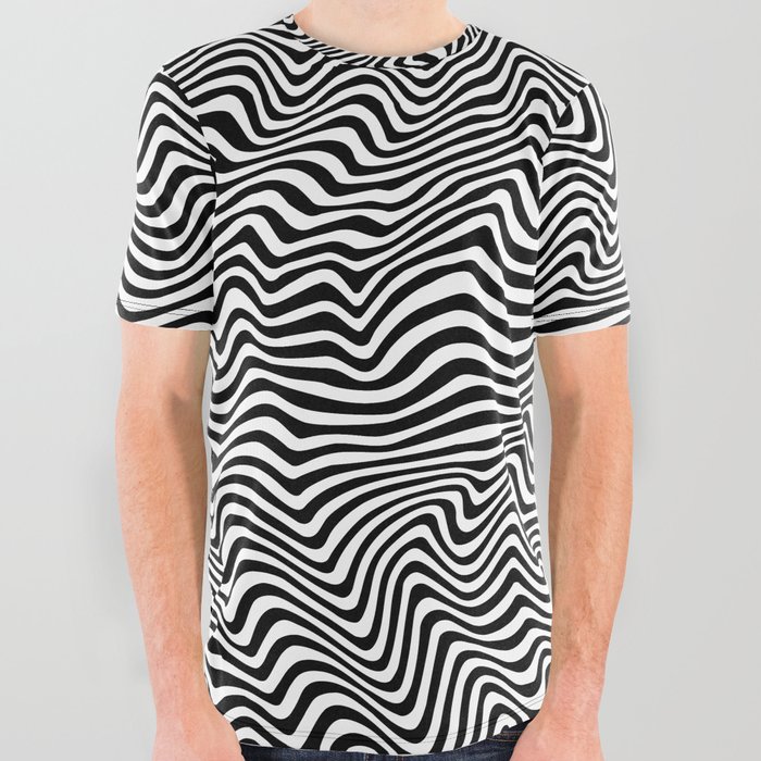Op Art Stripes All Over Graphic Tee by Lisann | Society6