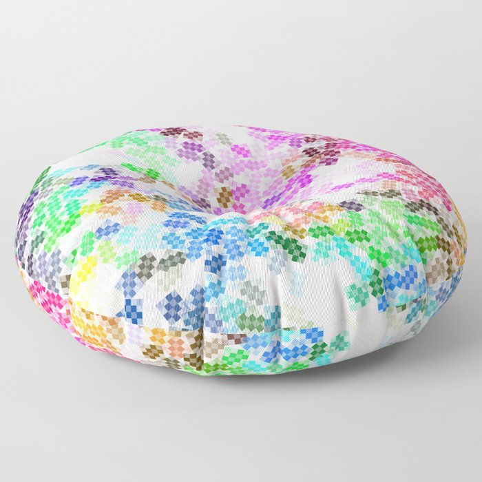 Colored Pattern, Colorful Life Floor Pillow