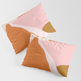 Pink and Orange Sunset Landscape in Contemporary Minimalism  Pillow Sham