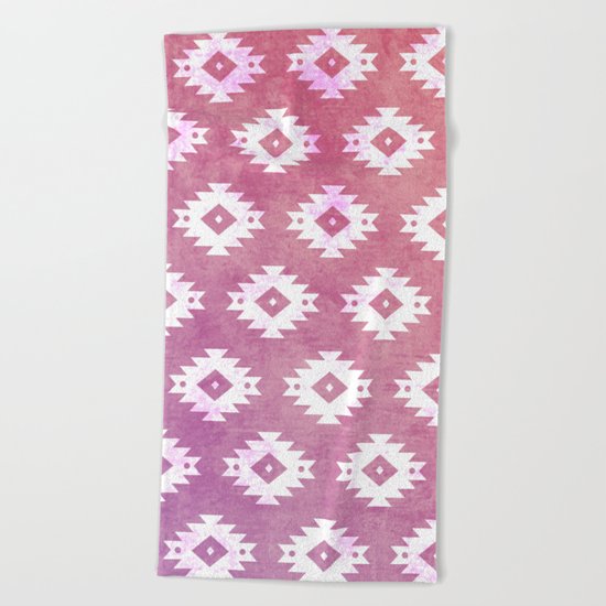Aztec Pattern 10 Beach Towel
