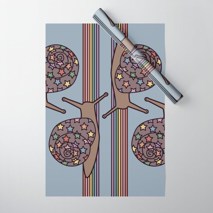 rainbow snails 1 Wrapping Paper