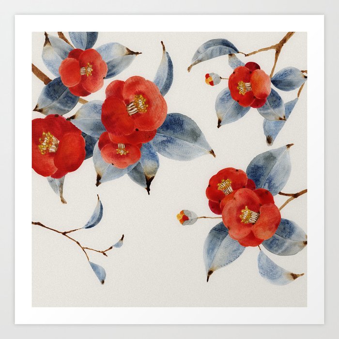 Chinese Painting Camilla Art Print By Jjsgarden Society6
