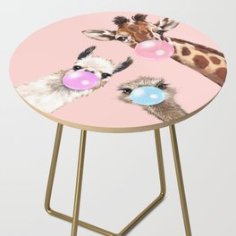 Bubble Gum Gang in Pink Side Table