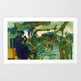 A Battery Shelled by Percy Wyndham Lewis (1919) Art Print