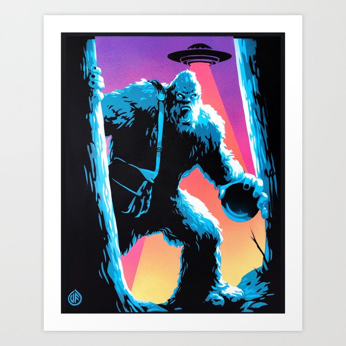 Bigfoot Art Print by JERRY'S WORLD by Jared Freihoefer | Society6