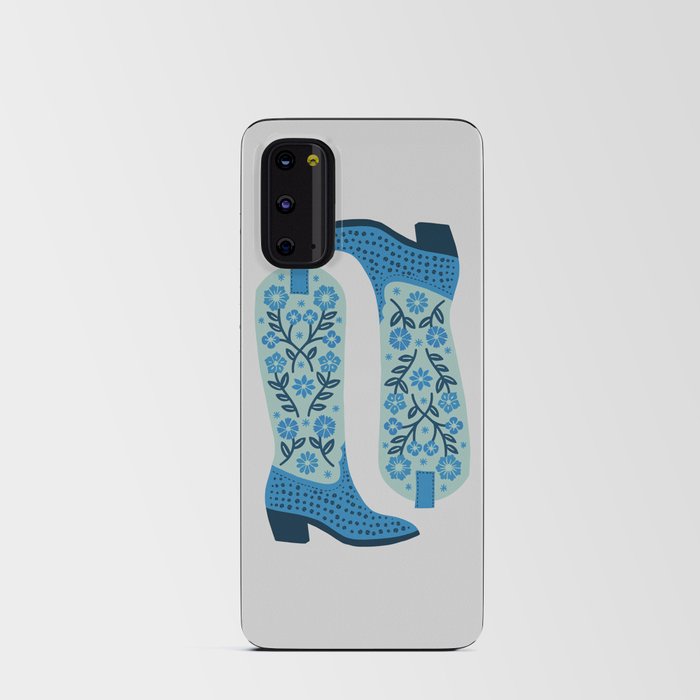 Cowgirl Boots – Mint and Blue Android Card Case