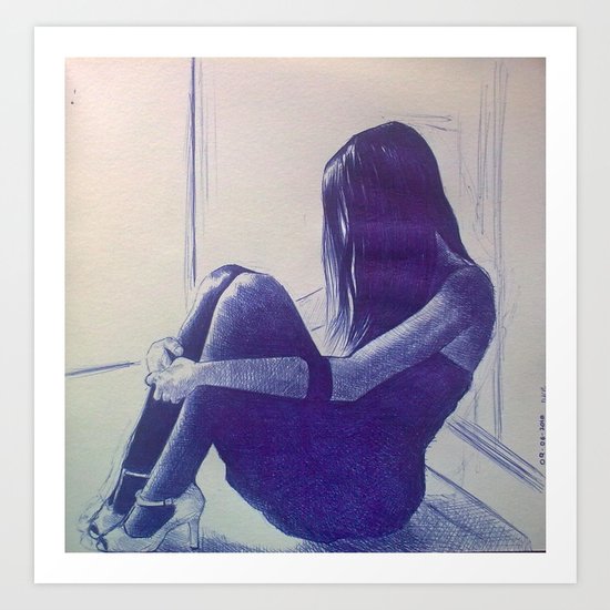 sitting Art Print