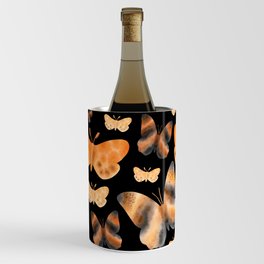 Watercolour butterfly on dark background Wine Chiller