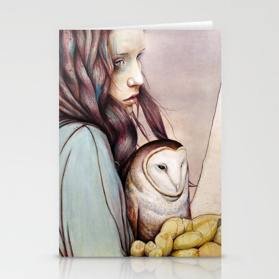 The Girl and the Owl Stationery Cards