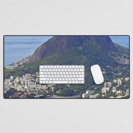 Brazil Photography - Rio De Janeiro By Sugarloaf Mountain Desk Mat
