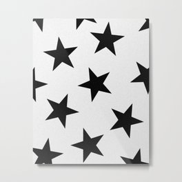 Black Stars Metal Print | Blackstars, Typography, Pop Art, Graphicdesign, Digital, Starsposter, Black And White, Preppyaesthetic, Dormroomdecor, Blackstarsposter 