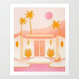 Palm Springs Home – Tangerine Art Print