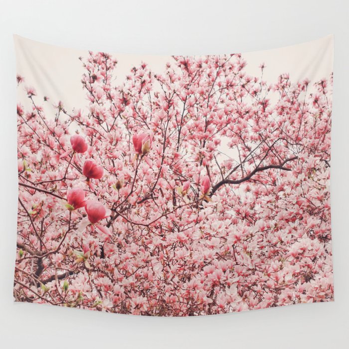cherry blossom wall tapestry