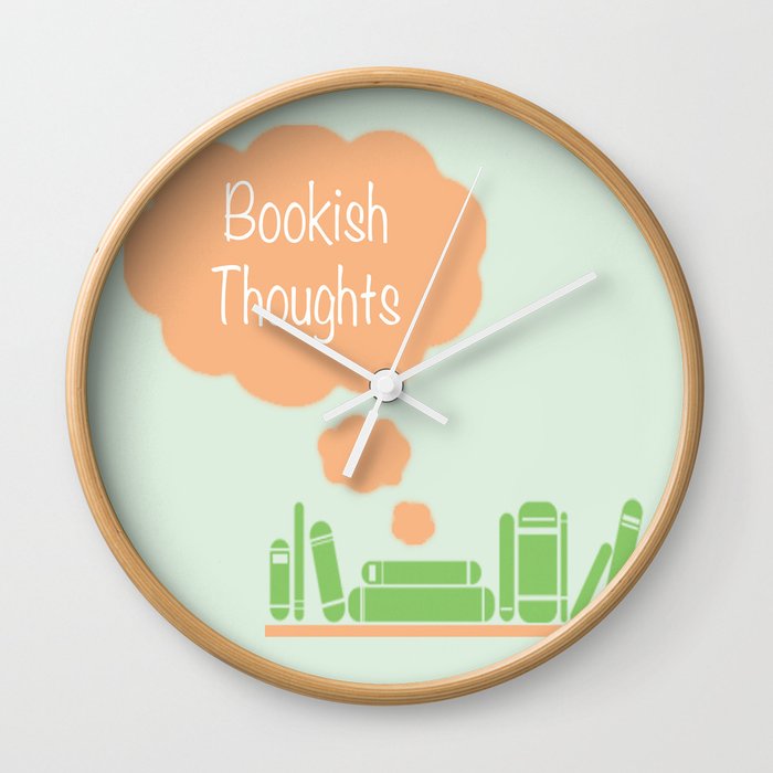 Bookish Thoughts Wall Clock