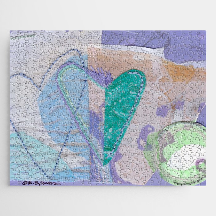 Two Hearts Collage Jigsaw Puzzle