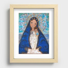 La Virgen de la Caridad del Cobre by Flor Larios Recessed Framed Print