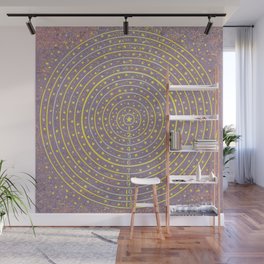 Concentric solar disc in purple Wall Mural