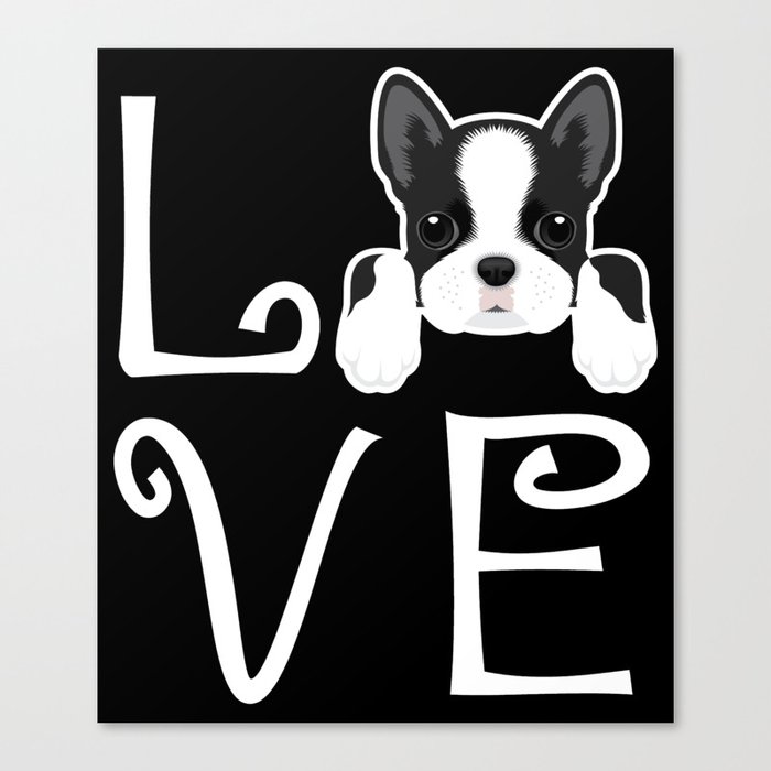 Boston Terrier Love Canvas Print