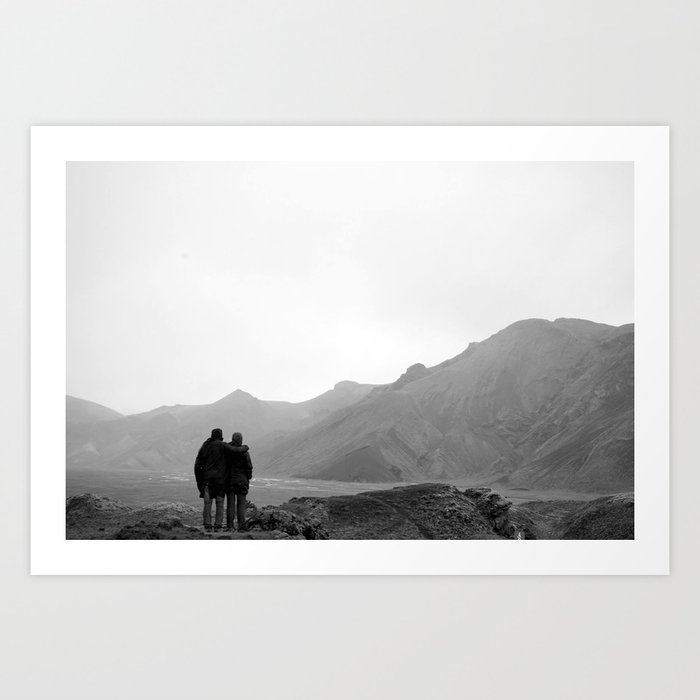  Mountain B&W - Iceland Art Print