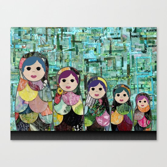 Matryoshka Nesting Dolls Canvas Print
