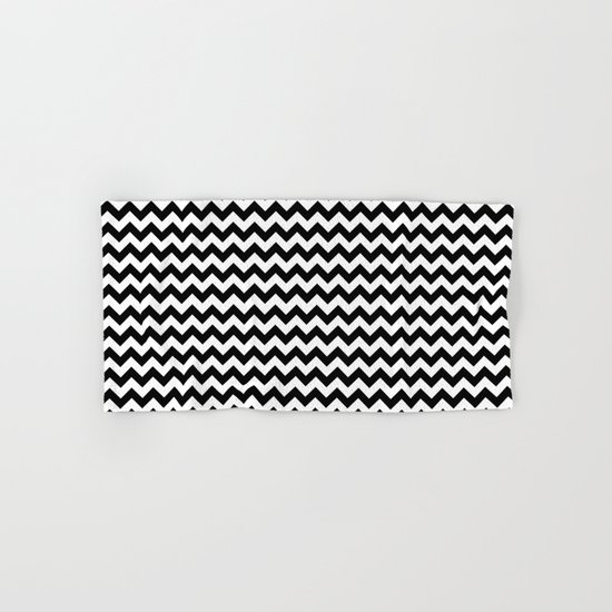 Chevron (Black/White) Hand & Bath Towel