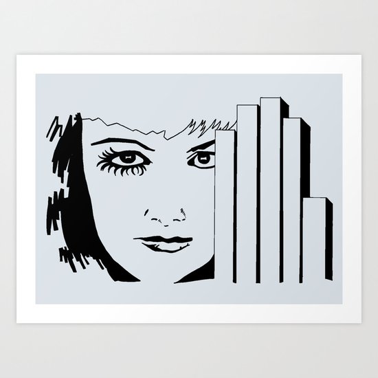 Took My Hands Off of Your Eyes Too Soon (B/W) Art Print