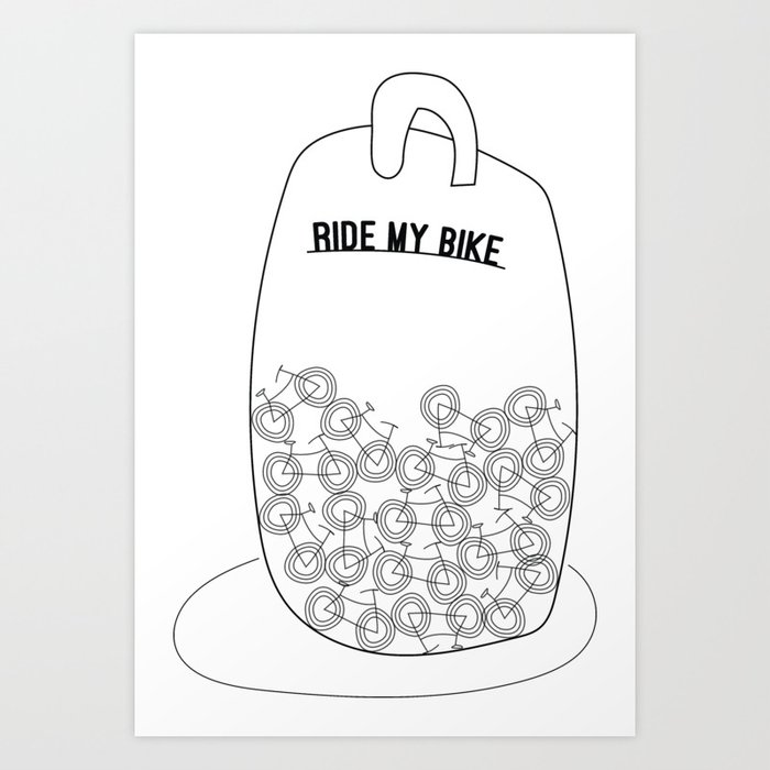 Ride my Bike Art Print