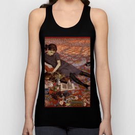 Girl on a red carpet painting Tank Top