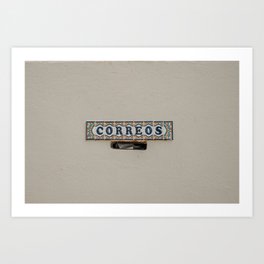 Correos in Carihuela | Minimalist Traditional Mailbox In Spain Photo | Photography Art Print Art Print
