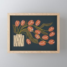 Spilling Red Tulips Framed Mini Art Print