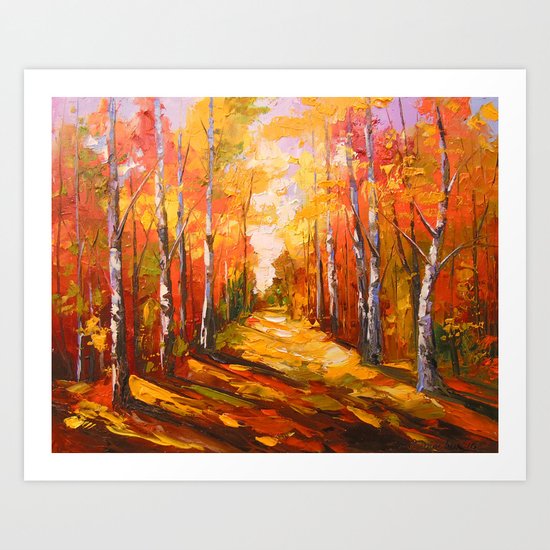 Golden autumn Art Print