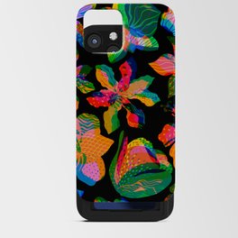 Trippy Tropical Flowers #1 iPhone Card Case