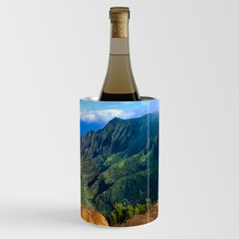 Kalalau Valley Rainbow, Kauai, Hawaii, Scenic Landscape Wine Chiller