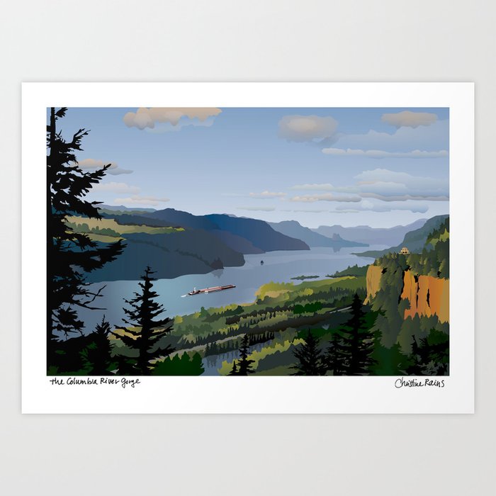 The Columbia River Gorge Art Print