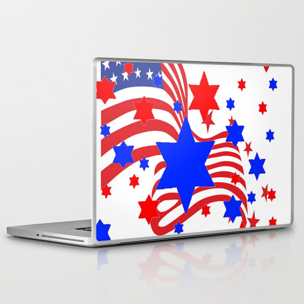 Patriotic July 4th American Flag Art Laptop Ipad Skin By Sharlesart Society6