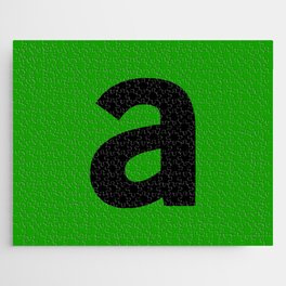 letter A (Black & Green) Jigsaw Puzzle