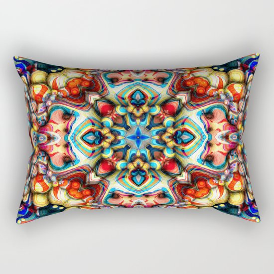 Colorful Shapes Abstract Rectangular Pillow