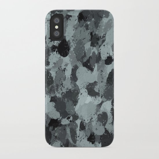 Black and Smokey Blue Pastels 3216 iPhone Case