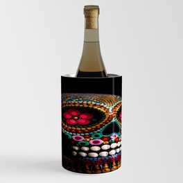 Colorful Calavera for the Day of the Dead Wine Chiller