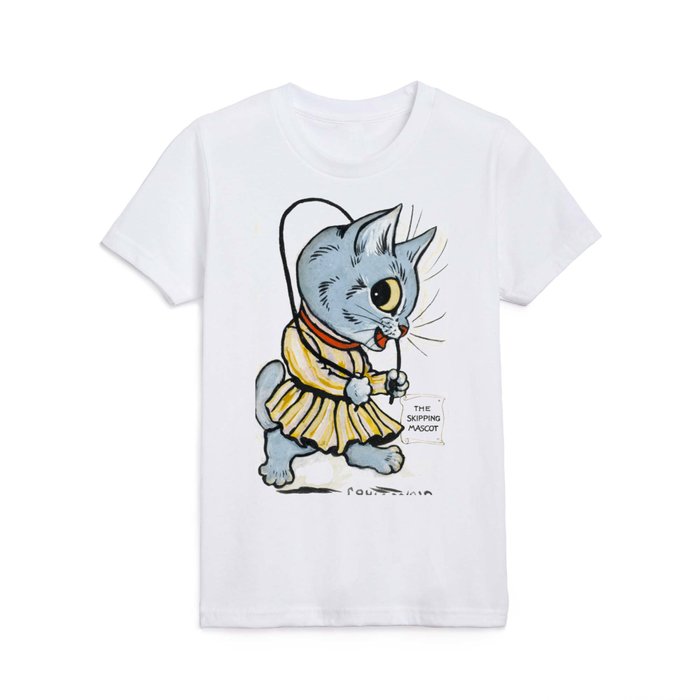 The Skipping Mascot by Louis Wain Kids T Shirt