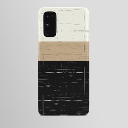 Black, Tan, White Color Block Android Case