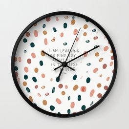 Joy in The Mess Of Things | Polka Dot Design Wall Clock
