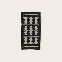 COVASA Black and White Hand Towels for Bathroom Set of 2 Native American Tribal Aztec Ethnic Boho Style Soft Absorbent Small Bath Hand Towel Kitchen