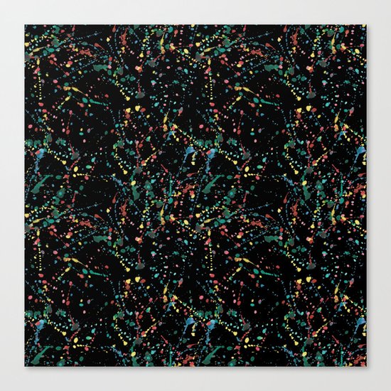 Splat Color Black R Canvas Print